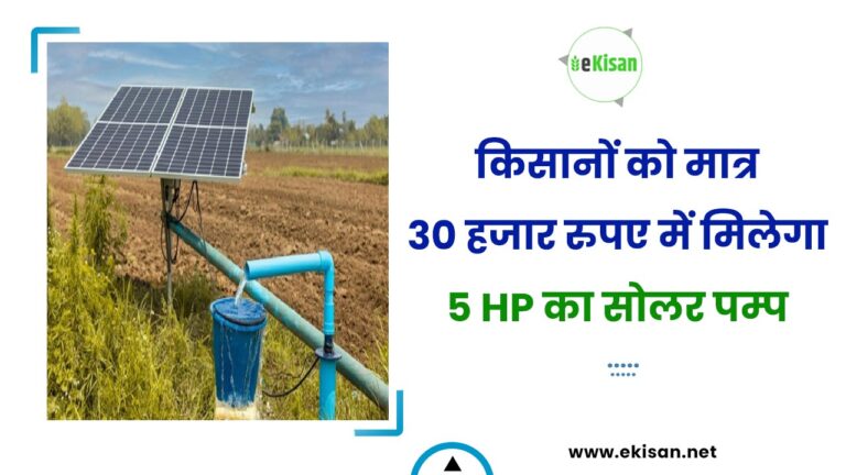 किसानों को मात्र 30 हजार रुपए में मिलेगा 5 HP का सोलर पम्प