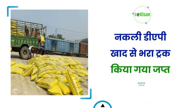 नकली डीएपी खाद से भरा ट्रक किया गया जप्त