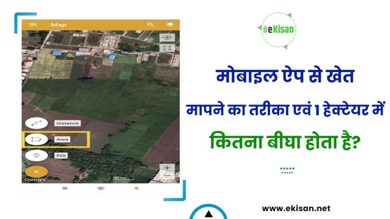 मोबाइल ऐप से खेत मापने का तरीका एवं 1 हेक्टेयर में कितना बीघा होता है