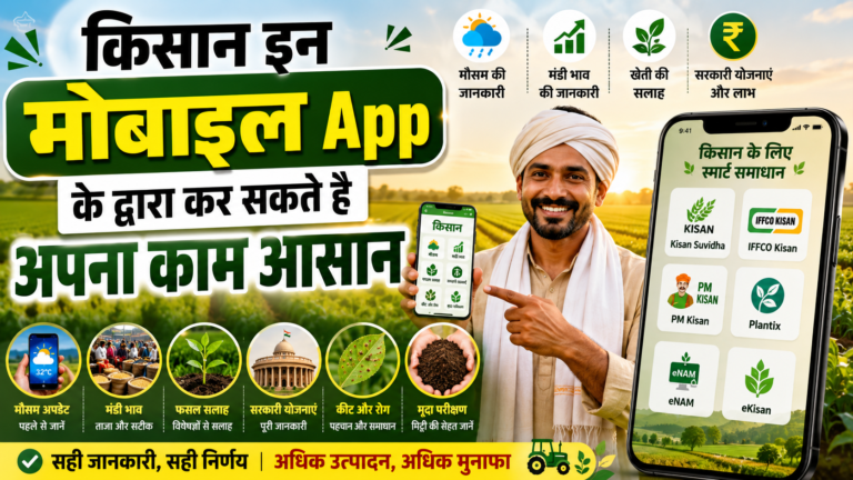 किसान इन मोबाईल App के द्वारा कर सकते है अपना काम आसान