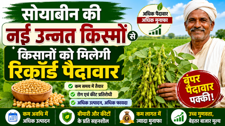 सोयाबीन की नई उन्नत किस्मों से किसानों को मिलेगी रिकॉर्ड पैदावार