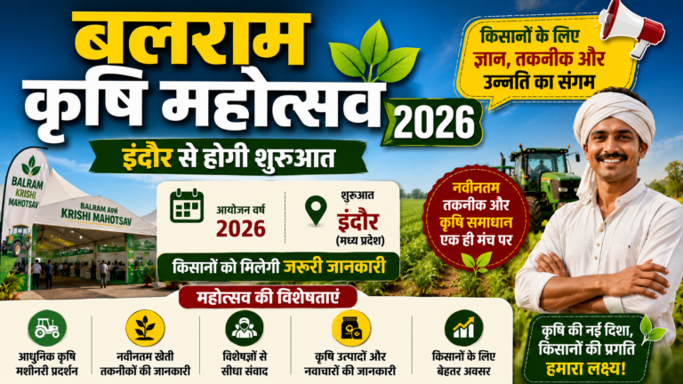 बलराम कृषि महोत्सव 2026 : इंदौर से होगी शुरुआत, मिलेगी जरूरी जानकारी