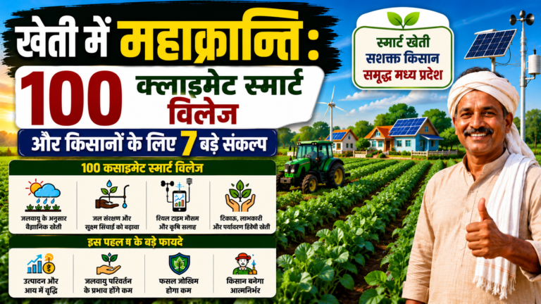 खेती में महाक्रान्ति : 100 क्लाइमेट स्मार्ट विलेज और किसानों के लिए 7 बड़े संकल्प